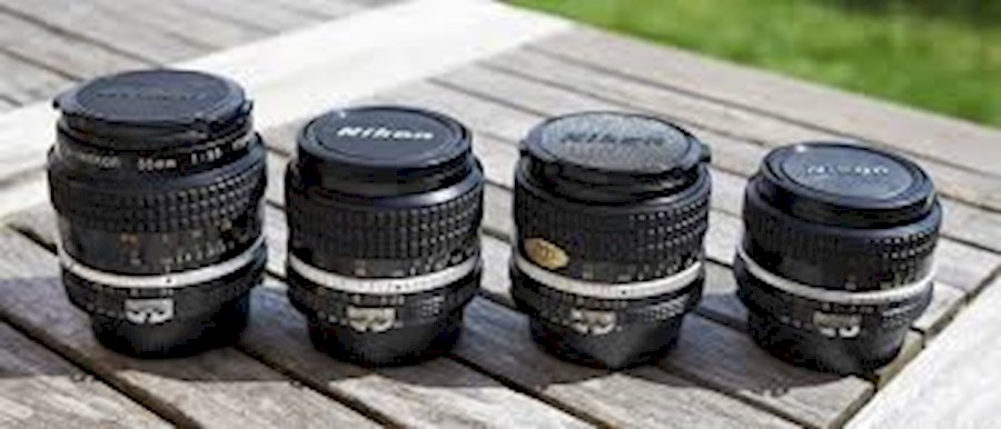 Nikon AI-S lenzenset (24mm F2.0, 35mm F2.0, 50mm F1.4, 85mm F2.0